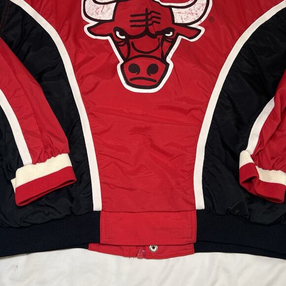 Champion Chicago Bulls Pregame Warm-Up Jacket Size XL Red Black VTG 90s RARE MJ - Picture 12 of 16